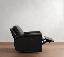 Tyler Roll Arm Leather Swivel Recliner