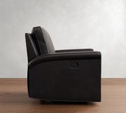 Tyler Roll Arm Leather Swivel Recliner