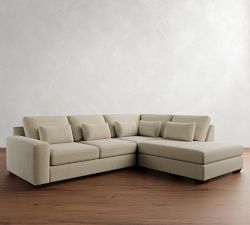 Pottery Barn Big Sur Square Arm Deep Seat Leather Sectional