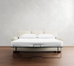 PB Comfort Roll Arm Sleeper Sofa with Memory Foam Mattress (64&quot;-87&quot;)