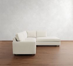 PB Comfort Square Arm 3-Piece Bumper Sectional (106")