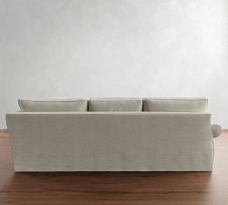 Pearce Roll Arm Slipcovered 4-Piece L-Shaped Sectional (114")