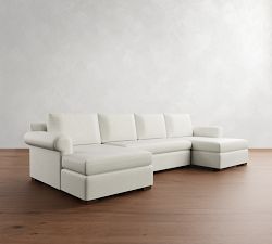 Shasta Roll Arm Double Chaise Sectional (149")