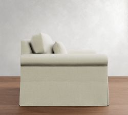 York Roll Arm Deep Seat Slipcovered Chair and a Half