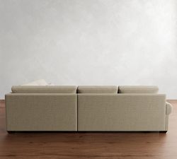 Big Sur Roll Arm Deep Seat 3-Piece Wedge Sectional (129")