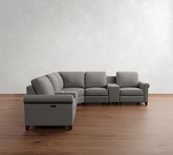 Cameron Roll Arm Power Reclining L-Shaped Sectional (109&quot;&ndash;123&quot;)