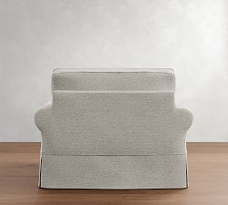 PB Comfort Roll Arm Slipcovered Chair and a Half