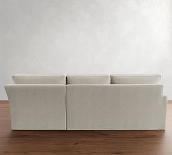 Pearce Square Arm Slipcovered Return Bumper Sectional (113&quot;&ndash;140&quot;)