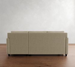 Sanford Square Arm Trundle Chaise Sleeper Sectional - Storage Available (89")