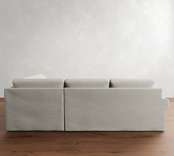 Big Sur Roll Arm Slipcovered 3-Piece Sectional (115&quot;)