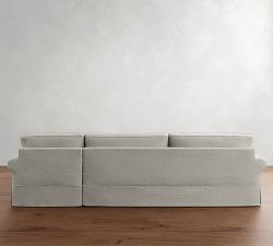 PB Comfort Roll Arm Slipcovered Chaise Sectional (106"&ndash;132")