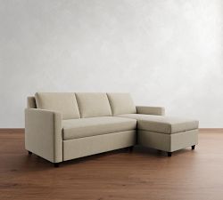 Sanford Square Arm Trundle Chaise Sleeper Sectional - Storage Available (89")