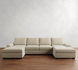 Big Sur Roll Arm Double Chaise Sectional (145&quot;&ndash;198&quot;)