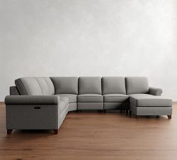 Cameron Roll Arm Power Reclining L-Shaped Chaise Sectional (139"&ndash;154")