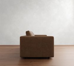 Carmel Slim Arm Leather Sofa (56&quot;&ndash;116&quot;)