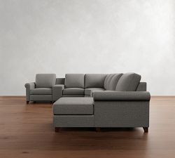 Cameron Roll Arm Power Reclining L-Shaped Chaise Sectional (139"&ndash;154")