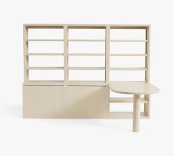 Cayman Peninsula Desk with Bookcase Suite (108&quot; x 66&quot;)