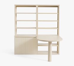 Cayman Peninsula Desk with Bookcase Suite (72&quot; x 66&quot;)