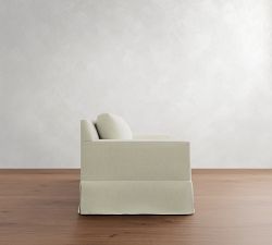 York Square Arm Slipcovered Sleeper Sofa (72"&ndash;81")