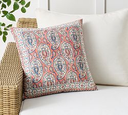 Aubrey Paisley Printed Outdoor Pillow