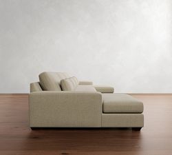 Big Sur Square Arm Deep Seat Double Chaise Sectional (146"&ndash;198")