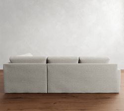 Big Sur Square Arm Slipcovered 3-Piece Sectional (114")