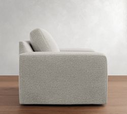 Big Sur Square Arm Slipcovered Swivel Chair