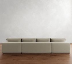 Dream Wood Base Modular 5-Piece Double Chaise Sectional (154")