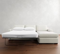 Shasta Square Arm Chaise Sleeper Sectional (117")