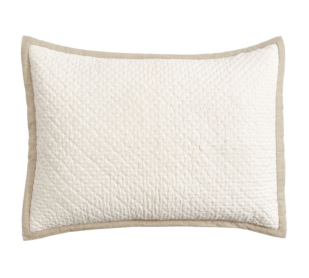 Cross Stitch Velvet Quilted Sham