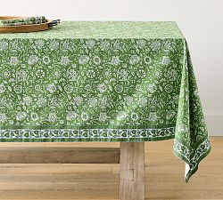 Tamara Block Print Organic Cotton Tablecloth