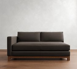Build Your Own Jake Deep Seat Leather Brindle Wood Base Sectional
