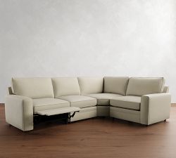 Pearce Square Arm Reversible Reclining 4-Piece Wedge Sectional (125&quot;)