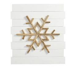 Planked Wood Snowflake Wall Art