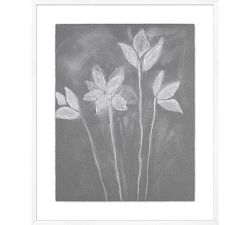 White Stems Framed Print