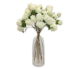 Faux Snowball Dozen Stems