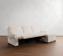 Turner Roll Arm Power Reclining Chaise Sectional (105"&ndash;117")