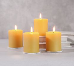 Beeswax Pillar Candles, Set of 4