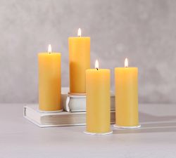 Beeswax Pillar Candles, Set of 4