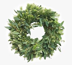 Fresh Wooly Bush and Eucalyptus Wreaths