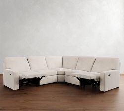 Turner Square Arm Power Reclining L-Shaped Sectional (115"&ndash;128")