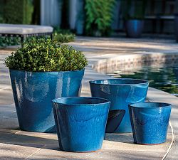 Bombay Round Glazed Terra Cotta Planters