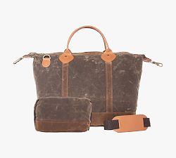 Brixton Waxed Canvas Weekender Bag &amp; Dopp Kit