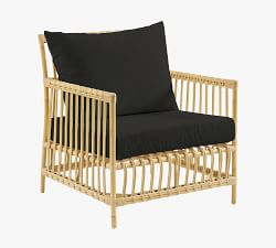Caroline Alu-Rattan Outdoor Lounge Chair