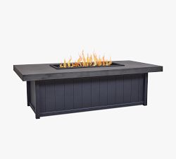 Floyd Concrete Rectangular Propane Fire Pit Table with Lid Cover (72")
