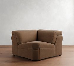 Build Your Own Ultra Lounge Roll Arm Leather Sectional