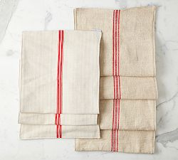 Found Vintage Handsewn Grain Sack Runner
