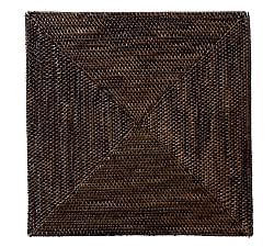 Tava Handwoven Square Placemat - Espresso