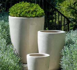 Luka Round Glazed Terra Cotta Planters