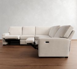 Turner Square Arm Power Reclining L-Shaped Sectional (115"&ndash;128")